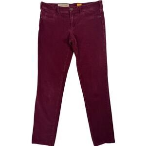 Pilcro Serif No 27 Corduroy Pants 30x25 Burgundy Slim Straight